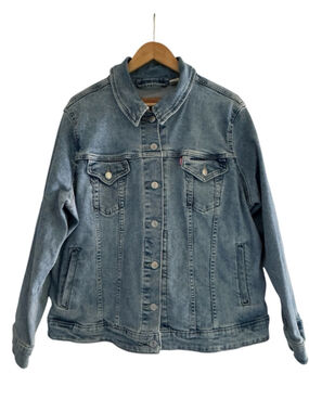 levi’s denim trucker jacket oversized 2x medium wash classic